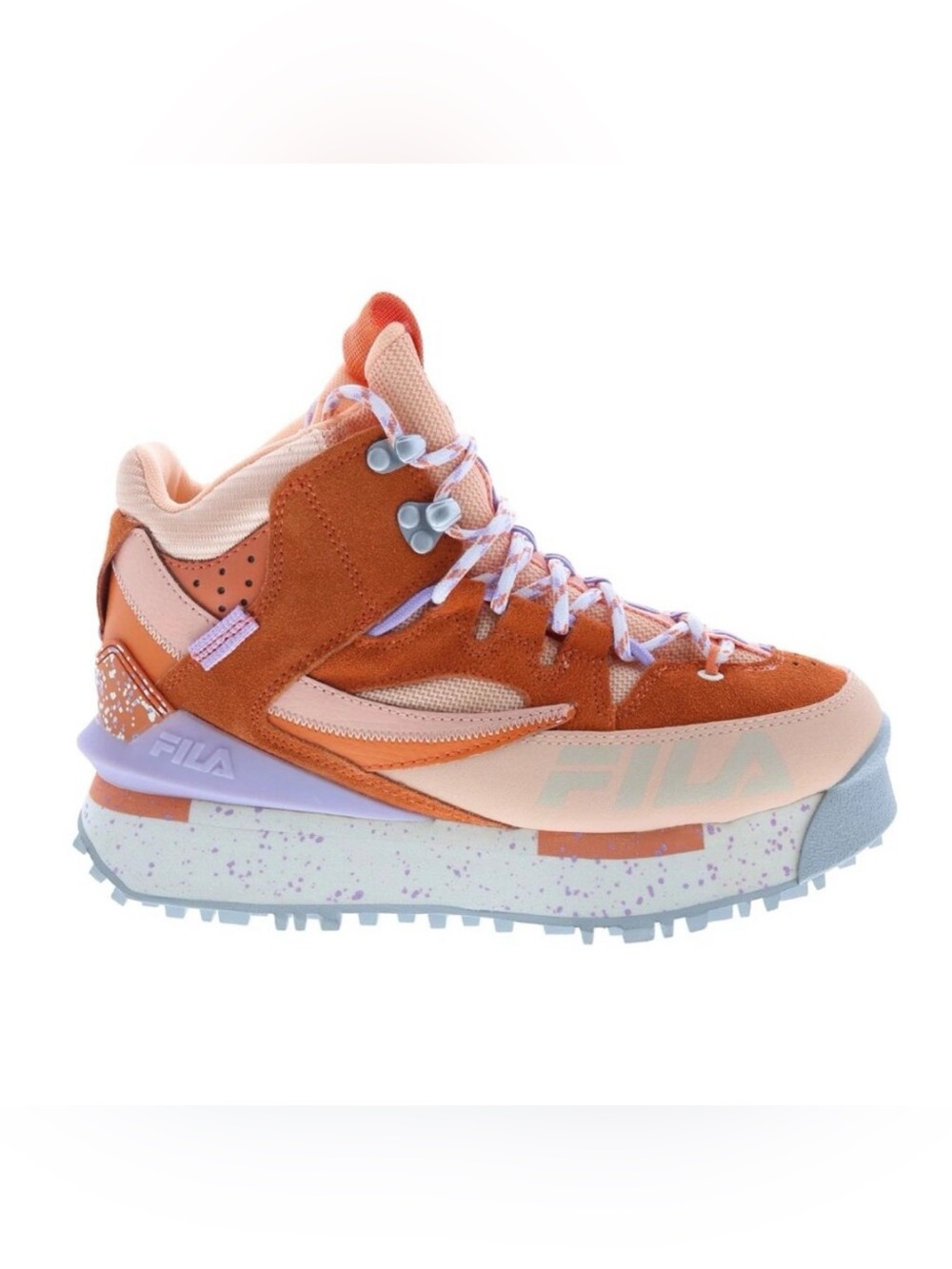 BRAND NEW FILA RENNO MULTI TREKKING WOMENS ORANGE SUEDE LIFESTYLE SNEAKERS SHOES